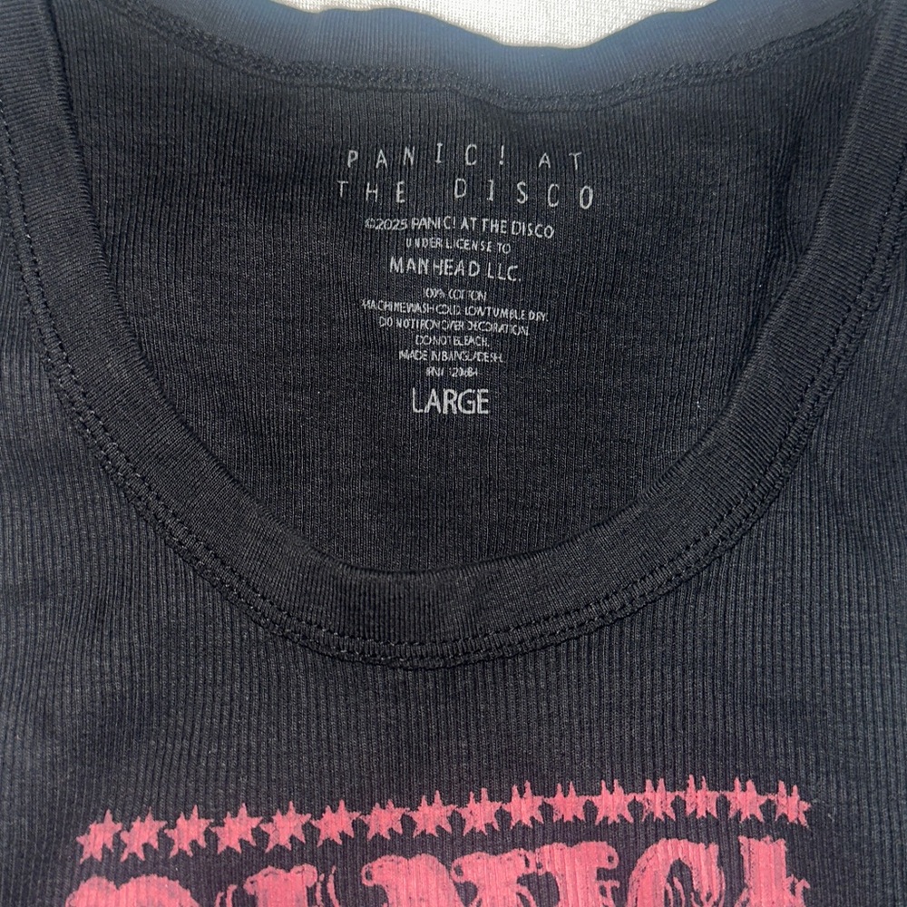 Hot Topic Black and Pink Panic! At The Disco Tank Top - Picture 2 of 4